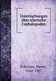 Untersuchungen uber silurische Cephalopoden, Henry Schroder 