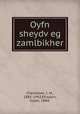 Oyfn sheydv?eg zamlbikher, Cherikover, I. M., 1881-1943,Efroykin, Israel, 1884- 