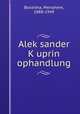 Aleksander Kuprin ophandlung, Boraisha, Menahem, 1888-1949 