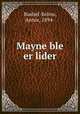 Mayne ble er lider, Bushel-Solow, Annie, 1894- 