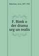 F. Bimk?o der drama urg un realis, Bekerman, Aron, 1897-1943 