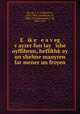 E ik?e e a v?eg v?ayzer fun lay ishe oyffihrun, heflikhk?ay un shehne manyren far mener un froyen, Yisra?el Y. Zevin 