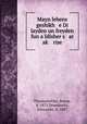 Mayn lebens geshikh e Di layden un freyden fun a Idisher s ar ak? rise, Thomashefsky, Bessie, b. 1873,Tenenholtz, Alexander, b. 1887 