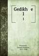 Gedikh e. 1, Prenowitz, Joseph Solomon, 1871-1938 