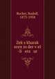 Zeks kharak eren in der vel -li era ur, Rocker, Rudolf, 1873-1958 
