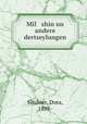 Mil shin un andere dertseylungen, Shulner, Dora, 1898- 