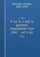 Vos in vald iz geshen mayelekh fun non un vay, Shindler, Eliezer, 1892-1957 