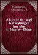 A k?op in sh aygl dertseylungen fun lebn in Mayrev?-Khine, V. Vladimirskii 
