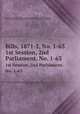 Bills, 1871-2, No. 1-63. 1st Session, 2nd Parliament, No. 1-63, Ontario. Legislative Assembly 