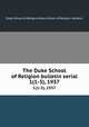 The Duke School of Religion bulletin serial. 1(1-3), 1937, Duke School of Religion,Duke School of Religion. Bulletin 