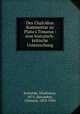 Des Chalcidius Kommentar zu Plato