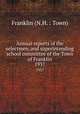 Annual reports of the selectmen, and superintending school committee of the Town of Franklin. 1937, Franklin (N.H. : Town) 