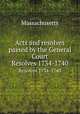 Acts and resolves passed by the General Court. Resolves 1734-1740, Massachusetts 