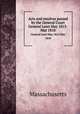 Acts and resolves passed by the General Court. General Laws May 1815-Mar 1818, Massachusetts 