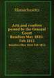 Acts and resolves passed by the General Court. Resolves May 1810-Feb 1812, Massachusetts 