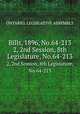 Bills, 1896, No.64-213. 2, 2nd Session, 8th Legislature, No.64-213, Ontario. Legislative Assembly 