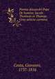 Poema Alexandri Pope De homine, Jacobi Thomson et Thomae Gray selecta carmina, Costa, Giovanni, 1737-1816 