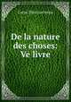 De la nature des choses: Ve livre, Titus Lucretius Carus 