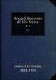 Recueil d`oeuvres de Lo Errera. v.1, Leo Abram Errera 