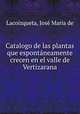 Catalogo de las plantas que espontaneamente crecen en el valle de Vertizarana, Jose Maria de Lacoizqueta 