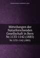 Mitteilungen der Naturforschenden Gesellschaft in Bern. Nr.1133-1142 (1885), Naturforschende Gesellschaft in Bern 