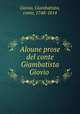 Aloune prose del conte Giambatista Giovio, Giovio, Giambatista, conte, 1748-1814 