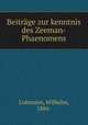 Beitrage zur kenntnis des Zeeman-Phaenomens, Lohmann, Wilhelm, 1884- 