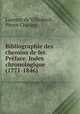 Bibliographie des chemins de fer. Preface. Index chronologique (1771-1846), Laurent de Villedeuil, Pierre Charles 