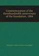 Commemoration of the threehundredth anniversary of the foundation, 1884, Emmanuel College (University of Cambridge) 