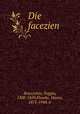 Die facezien, Bracciolini, Poggio, 1380-1459,Floerke, Hanns, 1875-1944. tr 