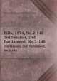 Bills, 1874, No.2-148. 3rd Session, 2nd Parliament, No.2-148, Ontario. Legislative Assembly 