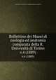 Bollettino dei Musei di zoologia ed anatomia comparata della R. Universit di Torino. v.4 (1889), 