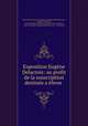 Exposition Eugene Delacroix: au profit de la souscription destinee a elever ., 