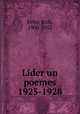 Lider un poemes 1925-1928, Fefer, Itzik, 1900-1952 