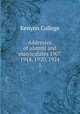 Addresses of alumni and matriculates 1907 & 1914, 1920, 1924. 1, Kenyon College 