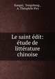 Le saint edit: etude de litterature chinoise, Yongzheng Kangxi 