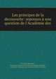 Les principes de la decouverte: reponses a une question de l