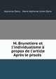 M. Brunetiere et l
