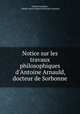 Notice sur les travaux philosophiques d
