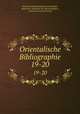 Orientalische Bibliographie. 19-20, Deutsche Morgenlandische Gesellschaft 