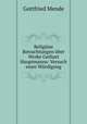 Religiose Betrachtungen uber Werke Gerhart Hauptmanns: Versuch einer Wurdigung, Gottfried Mende 