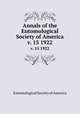 Annals of the Entomological Society of America. v. 15 1922, Entomological Society of America 