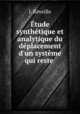 Etude synthetique et analytique du deplacement d