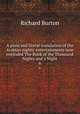 A plain and literal translation of the Arabian nights` entertainments now entituled The Book of the Thousand Nights and a Night. 6, Burton, Richard Sir 