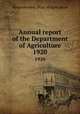 Annual report of the Department of Agriculture. 1920, Massachusetts. Dept. of Agriculture 