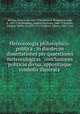 Meteorologia philosophico-politica : in duodecim dissertationes per quaestiones meteorologicas & conclusiones politicas divisa, appositisque symbolis illustrata ., Franciscus Reinzer 