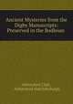 Ancient Mysteries from the Digby Manuscripts: Preserved in the Bodleian ., Abbotsford Club , Abbotsford club Edinburgh 