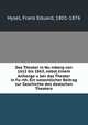 Das Theater in Nu?rnberg von 1612 bis 1863, nebst einem Anhange u?ber das Theater in Fu?rth. Ein wesentlicher Beitrag zur Geschichte des destschen Theaters, Hysel, Franz Eduard, 1801-1876 