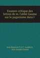 Examen critique des lettres de m. l