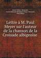 Lettre a M. Paul Meyer sur l
